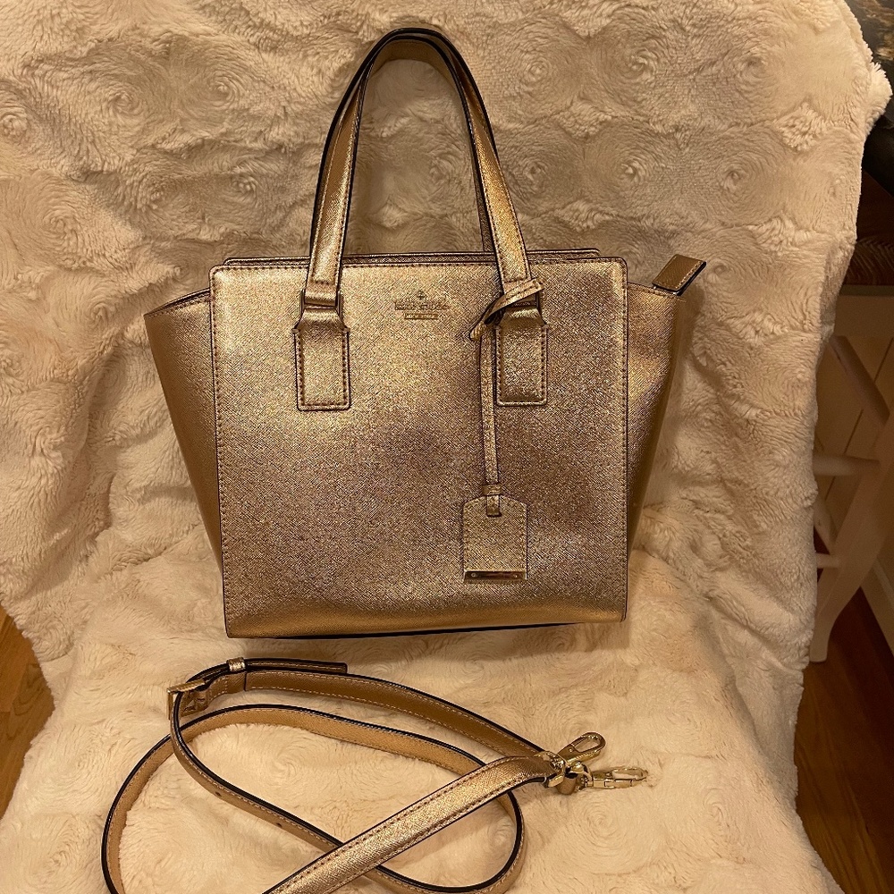 Kate Spade Rose Gold Satchel Lightly Used one Season